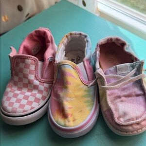 Vans Kids Slip-On - Pink, Yellow, Pastel Multicolor Hey Dudes , Tie Dye  bumble